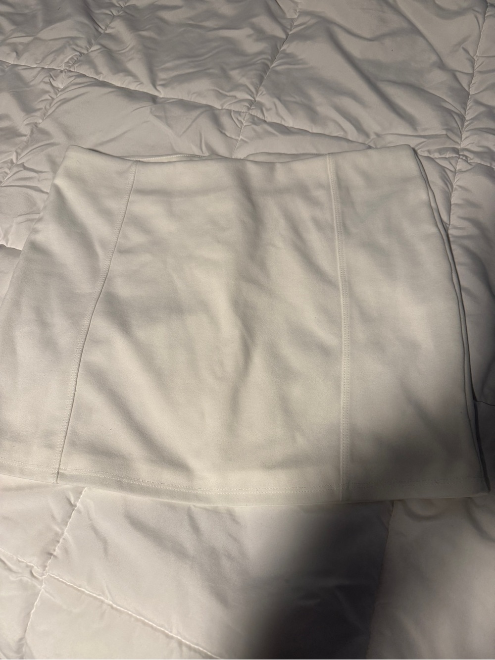 Amazon White Women's Mini Skirt - Clean Seam Panel Design